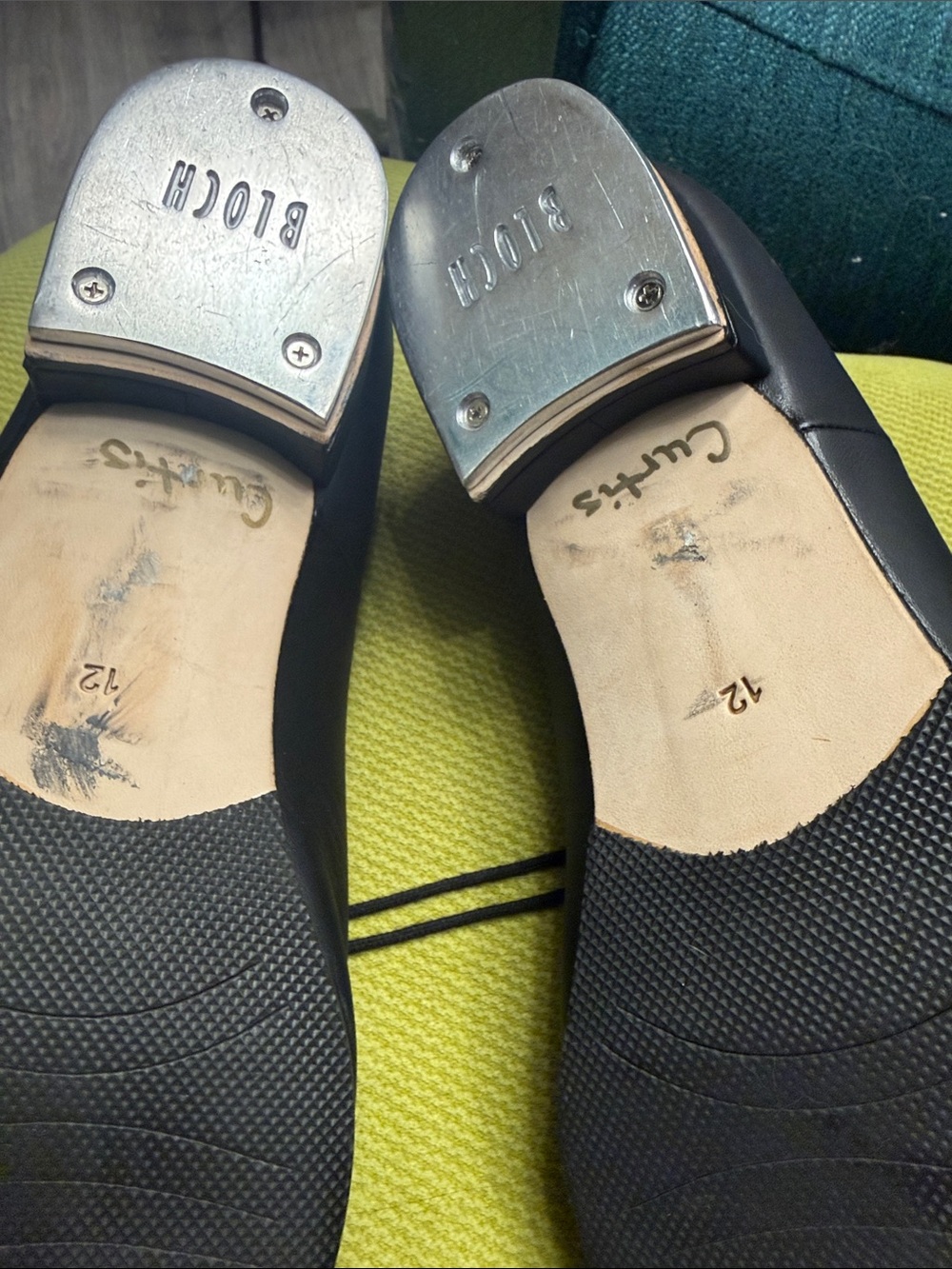 Mens Jazz Tap Leather Tap Shoes - Picture 4 of 7
